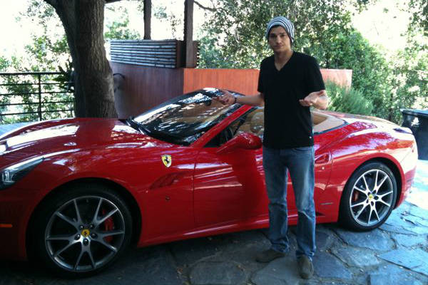 Aston Kutcher Ferrari California