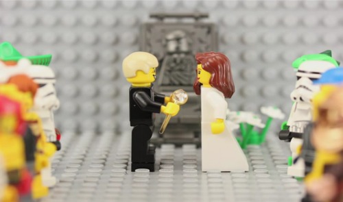 proposta de amor em lego